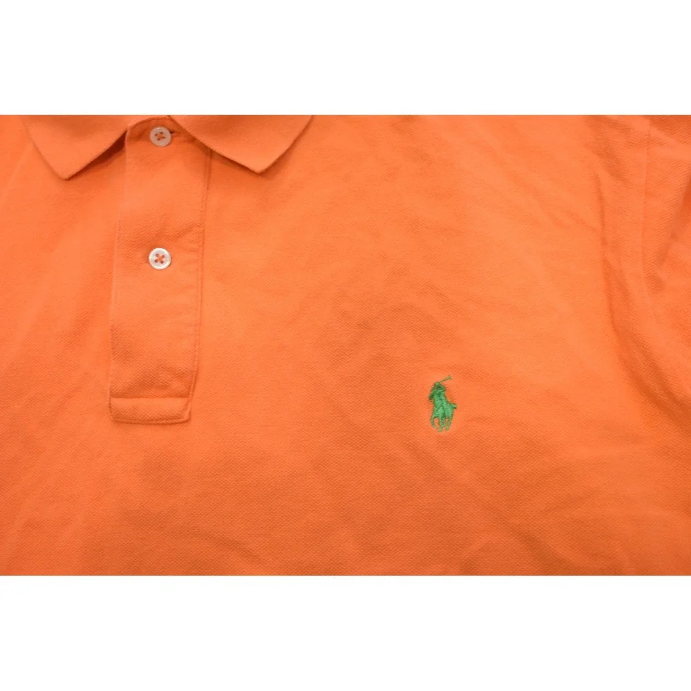 Polo Ralph Lauren Polo Shirt Mens 2XLT Orange Green Pony Logo Excellent